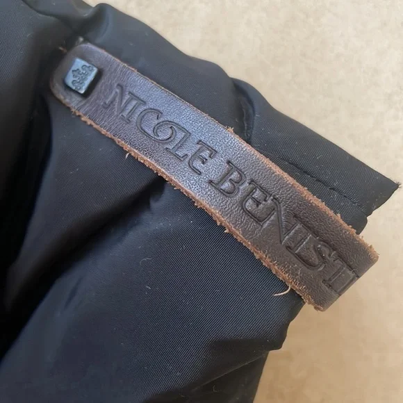 Nicole Benisti Leather-trim Down Jacket Black Size XS - Picture 4 of 16